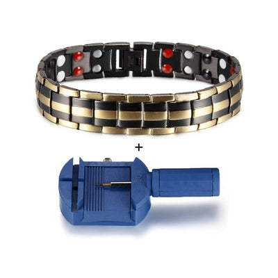 Bracelet magnétique en germanium et en acier inoxydable bijoux de charme pour énergie et santé