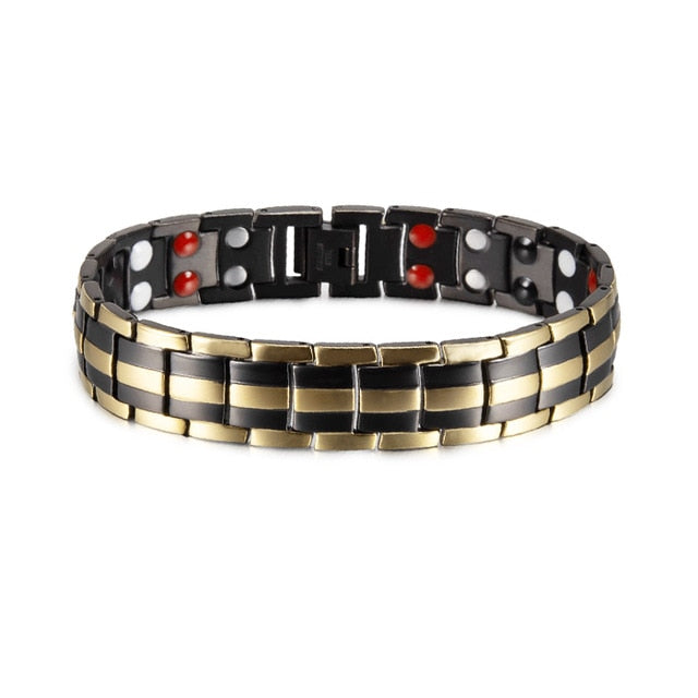 Bracelet magnétique en germanium et en acier inoxydable bijoux de charme pour énergie et santé