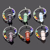 Reiki guérison méditation pendentif véritable pierre naturelle 7 Chakra pendentifs hexagonaux