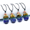 7 Chakra énergie pendentif collier pendule pierre naturelle équilibre guérison