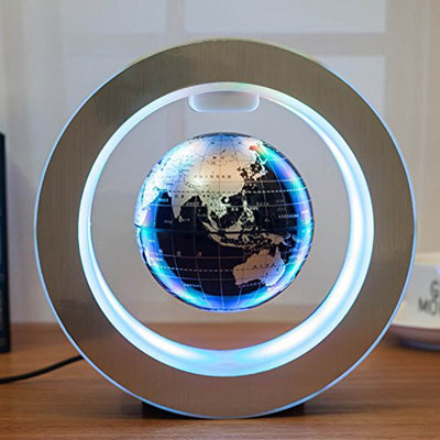 LED mapa de mundo redondo flotante Globo de levitación magnética Magia anti gravedad