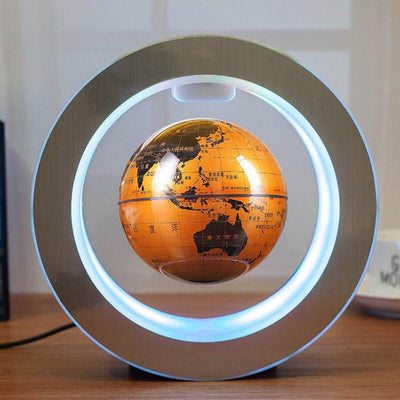 LED mapa de mundo redondo flotante Globo de levitación magnética Magia anti gravedad
