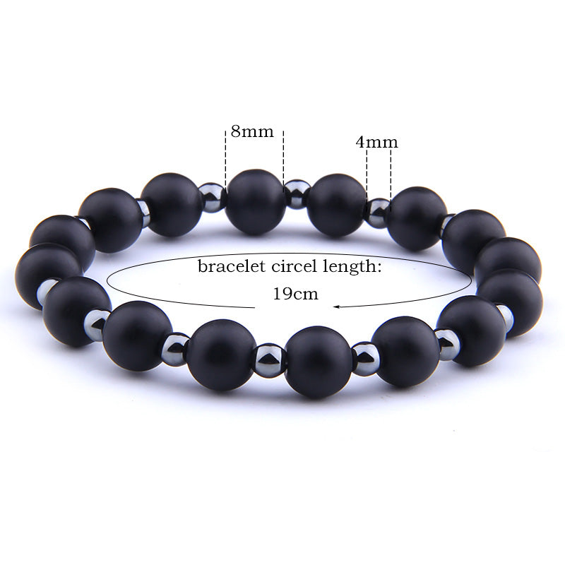 Bracelets extensibles Vintage bijoux en hématite perles en pierre naturelle