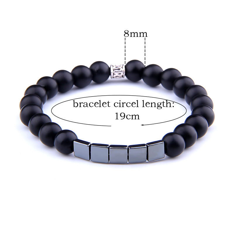 Bracelets extensibles Vintage bijoux en hématite perles en pierre naturelle