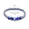 Bracelets extensibles Vintage bijoux en hématite perles en pierre naturelle
