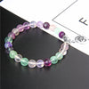 Chakra natural fluorita perla pulsera en Chakra joyas de sanación