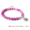Chakra natural fluorita perla pulsera en Chakra joyas de sanación