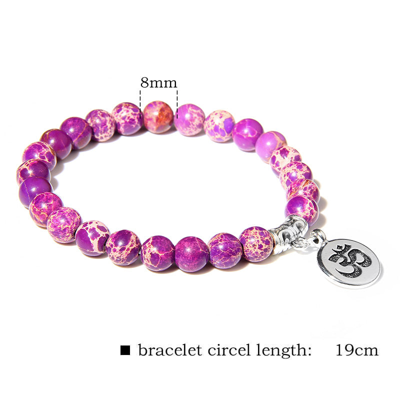 Bracelet à perles de Fluorite naturelle en pierre Chakra bijoux de guérison