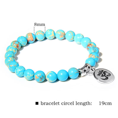 Chakra natural fluorita perla pulsera en Chakra joyas de sanación
