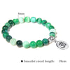 Chakra natural fluorita perla pulsera en Chakra joyas de sanación