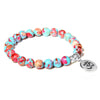 Chakra natural fluorita perla pulsera en Chakra joyas de sanación