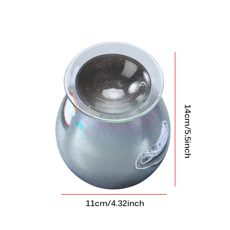 Diffuseur d'huile essentielle, chauffe-bougie électrique, humidificateur en verre à LED