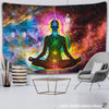 Inde Mandala bouddha Statue méditation 7 ChakraTarot tenture murale psychédéli
