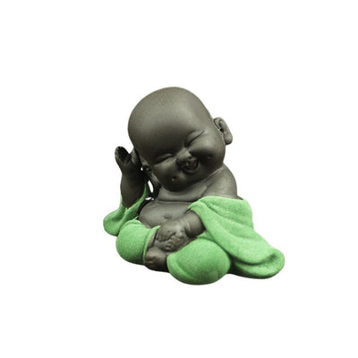 Céramique Maitreya bouddha Statue thé Sculpture sculpté à la main Figurine artisanat