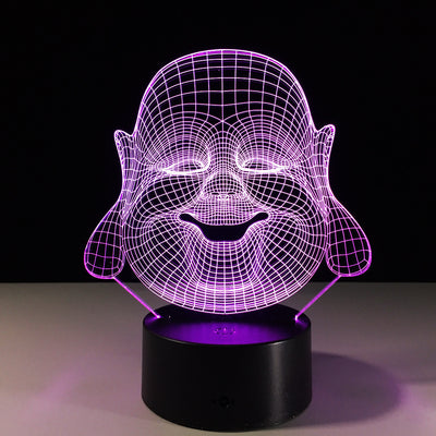 Lampe de nuit à bulles 3D, 7 couleurs changeantes, illusion visuelle 3D