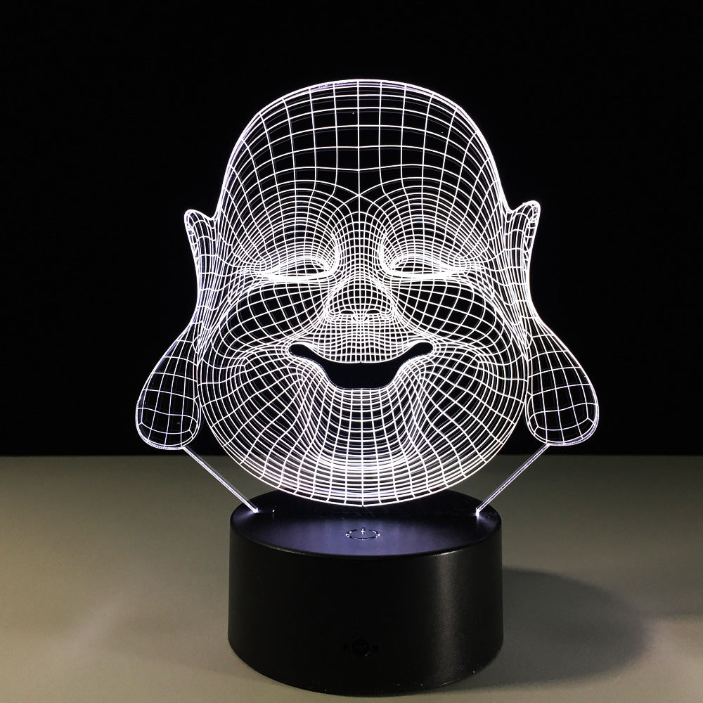 Lampe de nuit à bulles 3D, 7 couleurs changeantes, illusion visuelle 3D