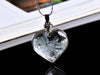 Bouteille à souhait en cristal naturel minéral pendentif en cœur