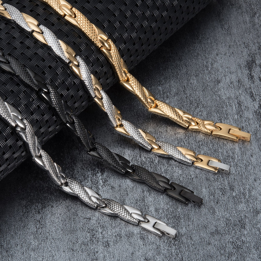 Bracelet d'énergie bijou en acier inoxydable