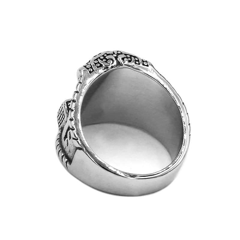 Tribal symbole mythe Thor marteau anneau en acier inoxydable bijoux nordique Viking