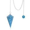pendule hexagonale howlite bleue
