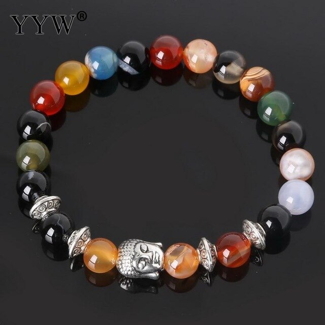 Bracelet perles en pierres avec Bouddha