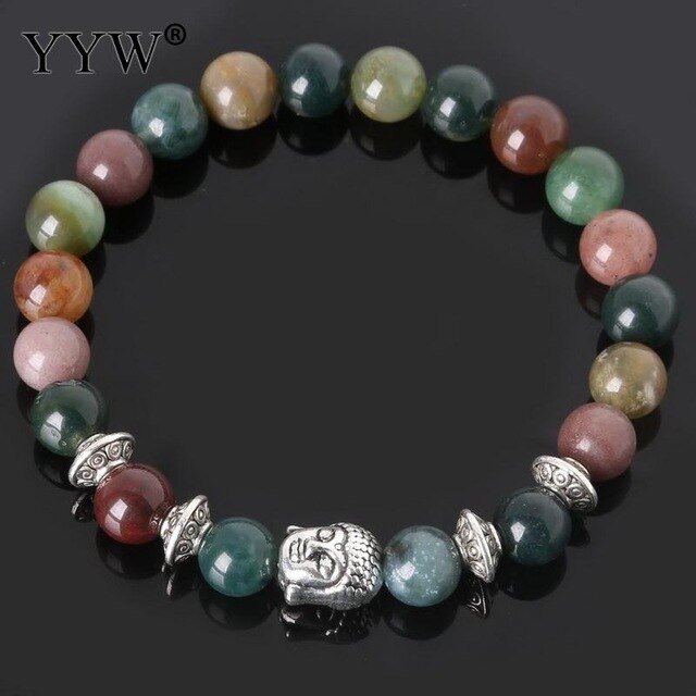 Bracelet perles en pierres avec Bouddha