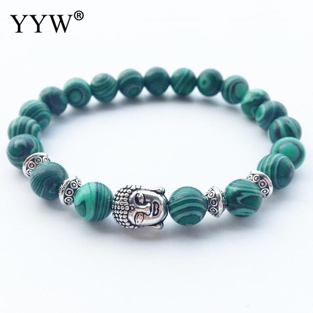 Bracelet perles en pierres avec Bouddha