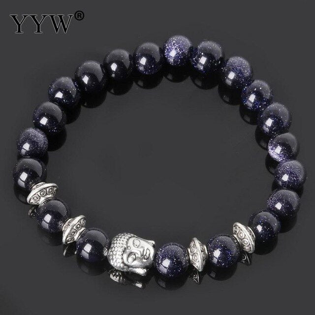 Bracelet perles en pierres avec Bouddha