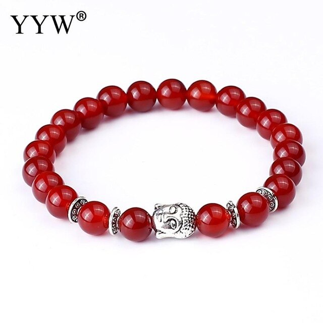 Bracelet perles en pierres avec Bouddha