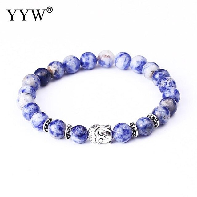 Bracelet perles en pierres avec Bouddha