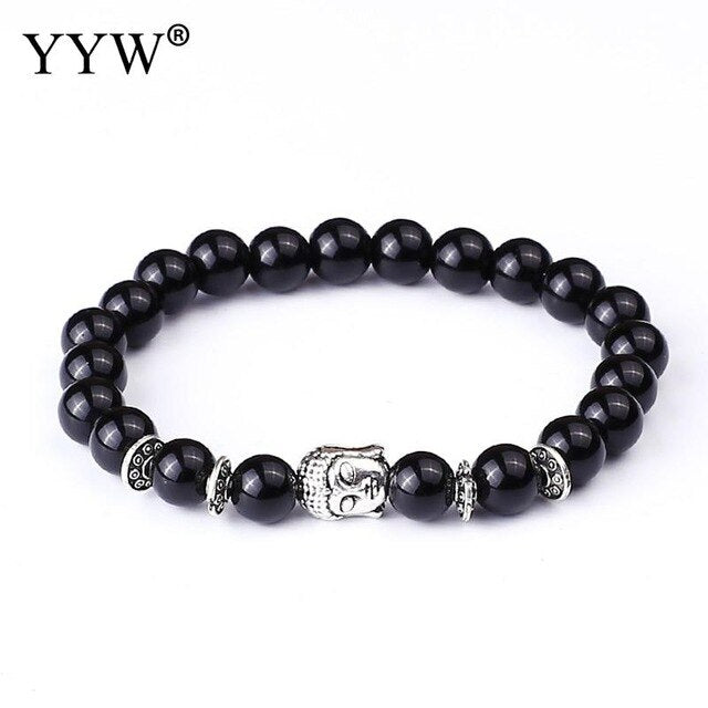 Bracelet perles en pierres avec Bouddha