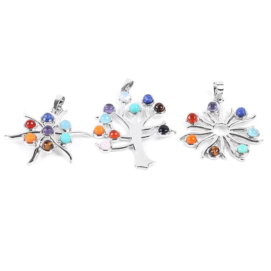 Reiki-colliers et pendentifs, 7 Chakras naturels, symbole du Yoga