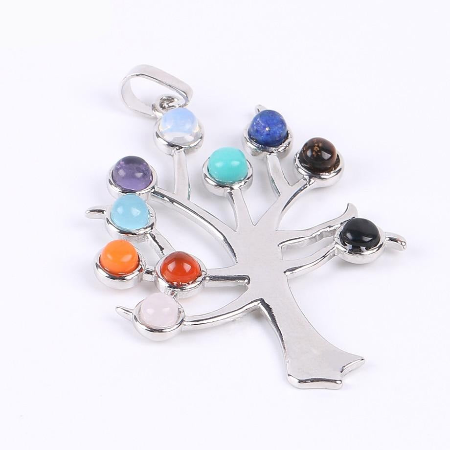 Reiki-colliers et pendentifs, 7 Chakras naturels, symbole du Yoga