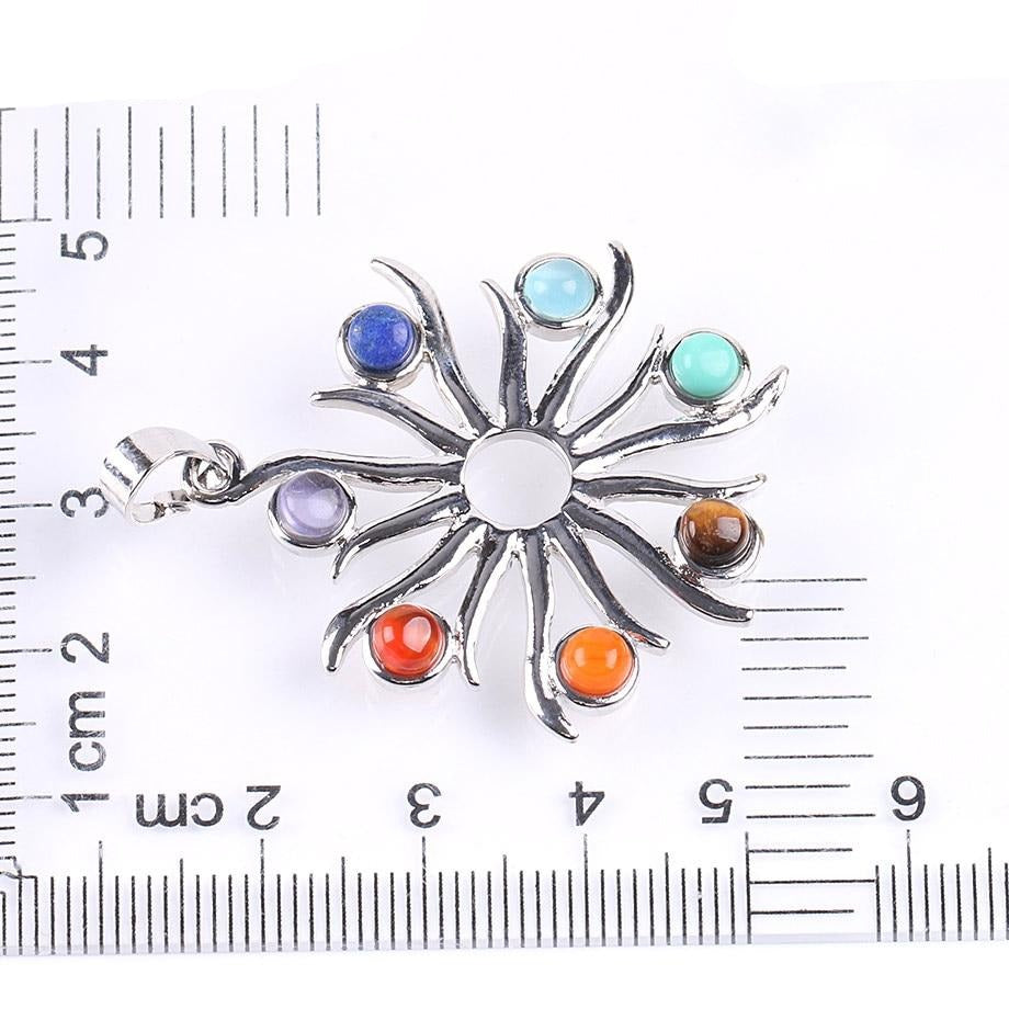 Reiki-colliers et pendentifs, 7 Chakras naturels, symbole du Yoga