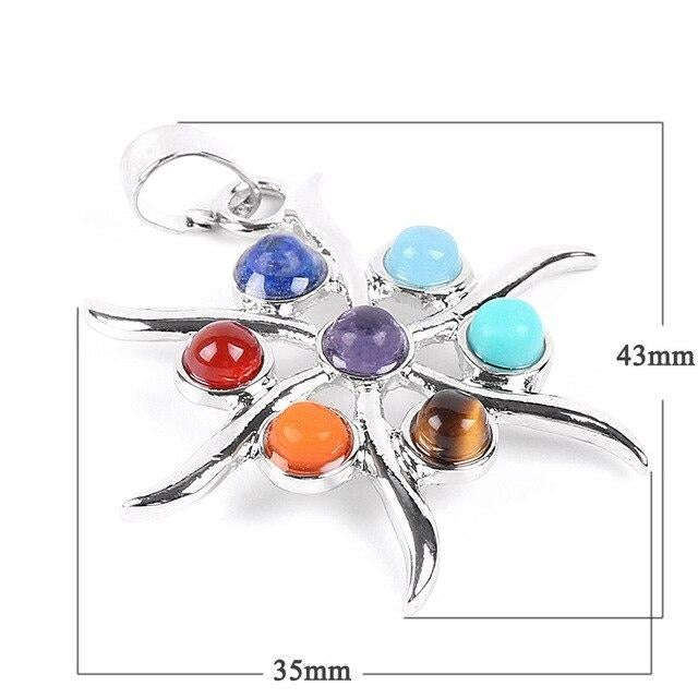 Reiki-colliers et pendentifs, 7 Chakras naturels, symbole du Yoga