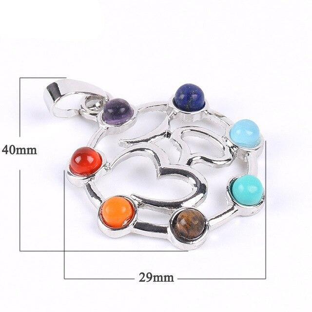 Reiki-colliers et pendentifs, 7 Chakras naturels, symbole du Yoga