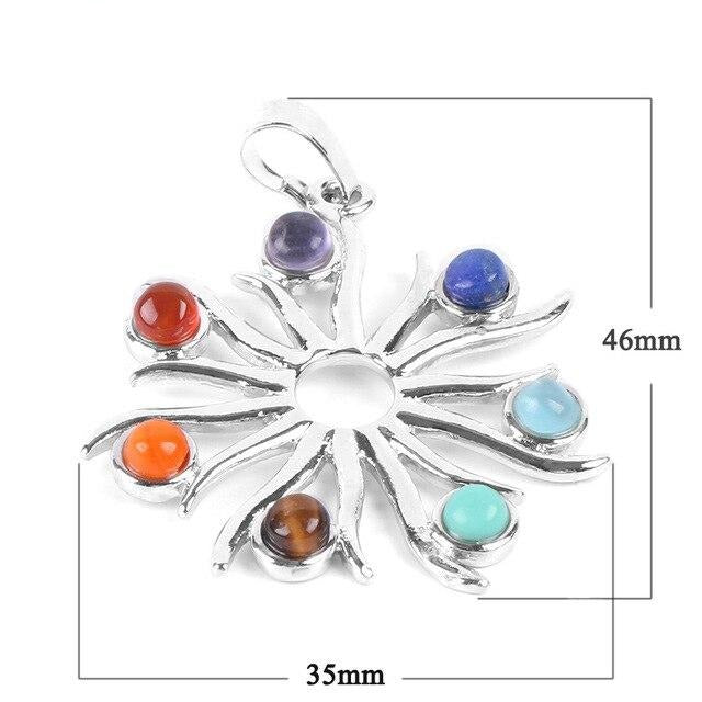 Reiki-colliers et pendentifs, 7 Chakras naturels, symbole du Yoga