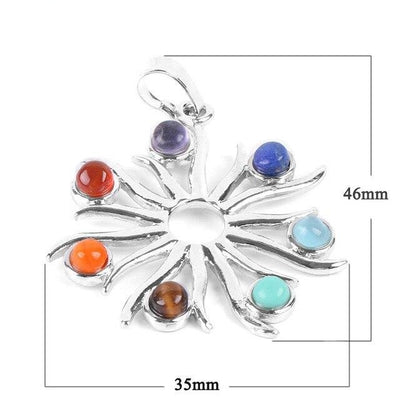 Reiki-colliers et pendentifs, 7 Chakras naturels, symbole du Yoga