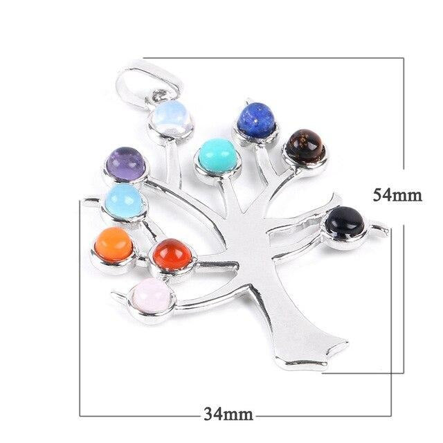 Reiki-colliers et pendentifs, 7 Chakras naturels, symbole du Yoga