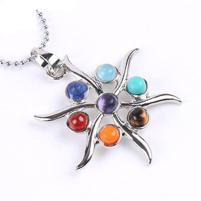 Reiki-colliers et pendentifs, 7 Chakras naturels, symbole du Yoga