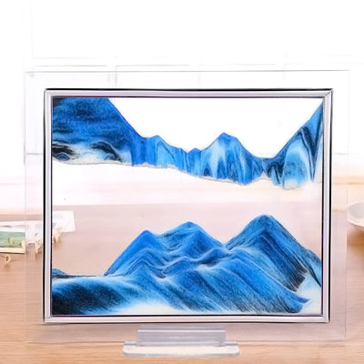 Decoración de interiores de vidrio flujo rápido, pintura de paisaje