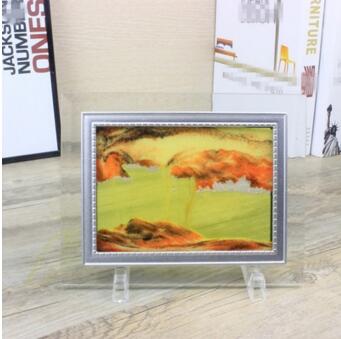 Decoración de interiores de vidrio flujo rápido, pintura de paisaje