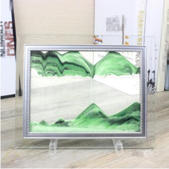Decoración de interiores de vidrio flujo rápido, pintura de paisaje