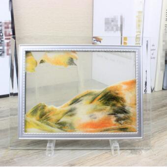 Decoración de interiores de vidrio flujo rápido, pintura de paisaje