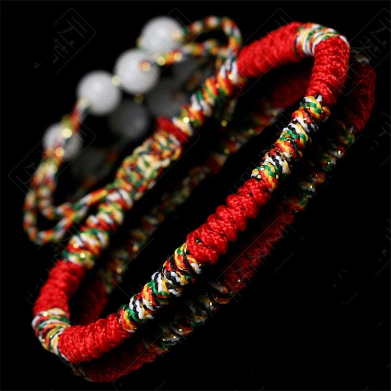 Tibetan Happiness Puerta Pulsera Trenzada Mano