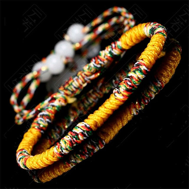 Tibetan Happiness Puerta Pulsera Trenzada Mano