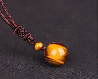 Pendentif en pierre naturelle en obsidienne noire, 16mm, collier pendentif en cristal, amulette porte-bonheur