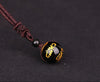Pendentif en pierre naturelle en obsidienne noire, 16mm, collier pendentif en cristal, amulette porte-bonheur