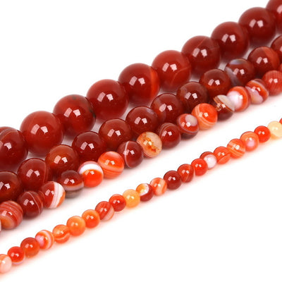 Fils de perles pierres pour la fabrication de bracelets ou colliers - 4 diamètres de perles disponibles