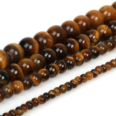 Fils de perles pierres pour la fabrication de bracelets ou colliers - 4 diamètres de perles disponibles